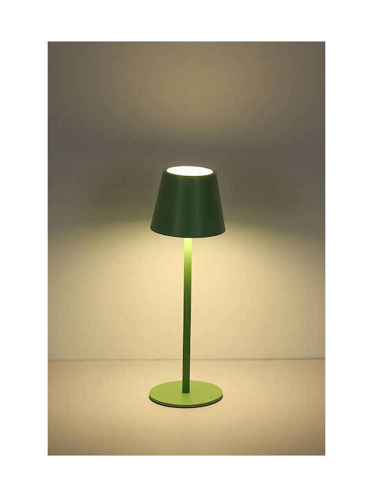 Globo Lighting Table Lamp with Green Shade and Base