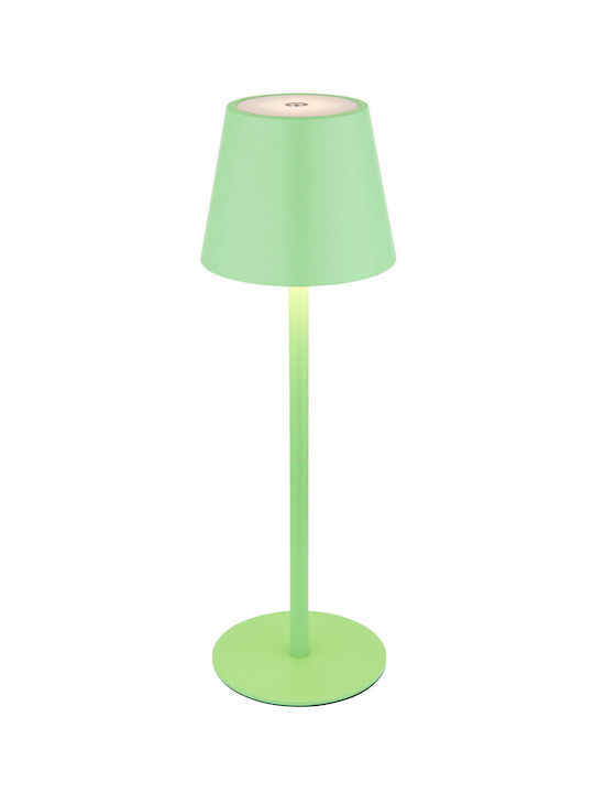 Globo Lighting Table Lamp with Green Shade and Base