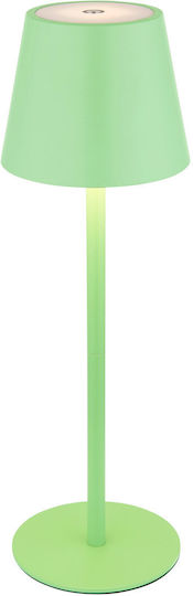 Globo Lighting Metal Table Lamp with Green Shade and Base