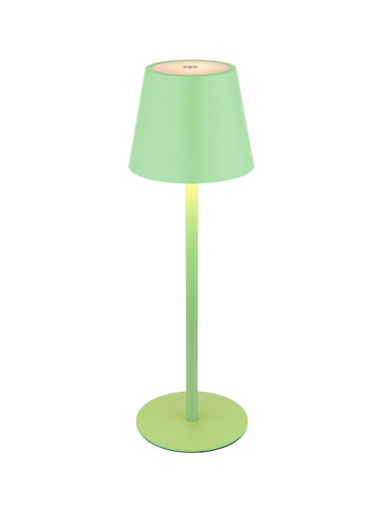 Globo Lighting Table Lamp with Green Shade and Base