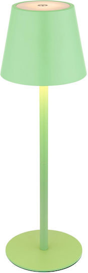 Globo Lighting Metal Table Lamp with Green Shade and Base