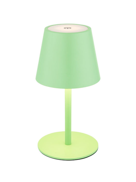 Globo Lighting Table Lamp with Green Shade and Base