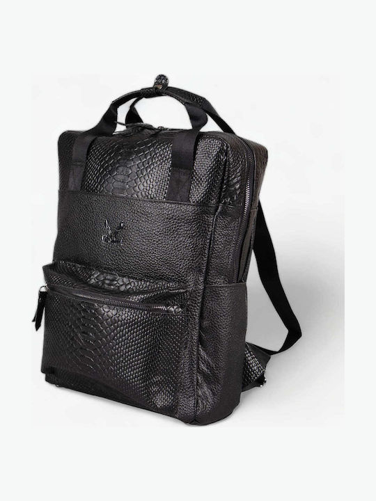 De piele Geantă de damă Rucsac Neagră