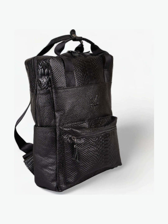 De piele Geantă de damă Rucsac Neagră
