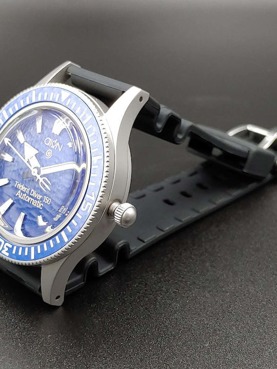 Aion Herrenuhr 13.4mm Batterie mit Schwarz Kautschukarmband