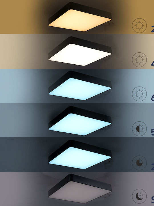 GloboStar Kamala Platz Draußen LED Panel 100W mit Warmes Weiß Licht
