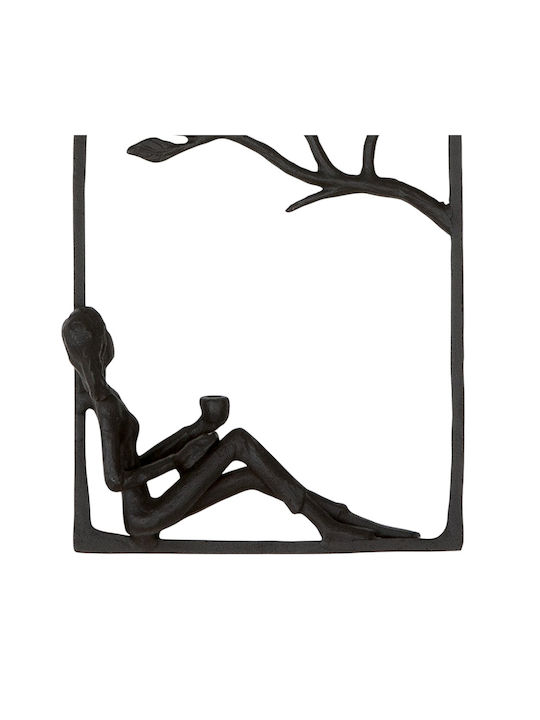 ArteLibre 3D Wall Decor Silhouette Brown Made of Metal 17x5x14cm