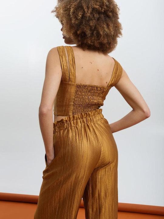 Women's Fabric Trousers Chocolate