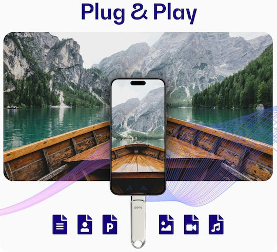 Buddi 64ГБ USB 3.1 Стик Сив