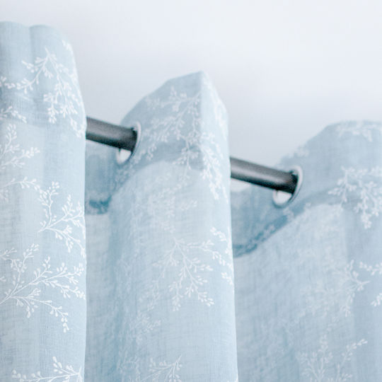 My Home Luxury Curtains With Grommets Light Blue 280x270cm