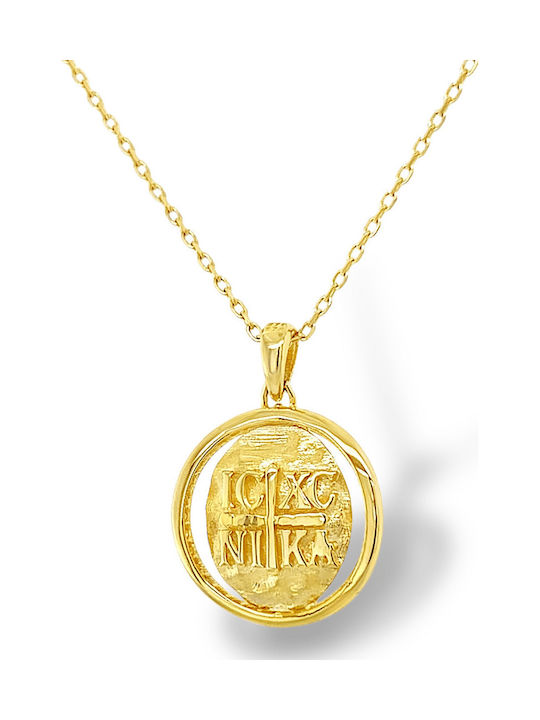 Xryseio Anhänger Kinder Amulett Beidseitig Konstantinato aus Gold 9K FL1193