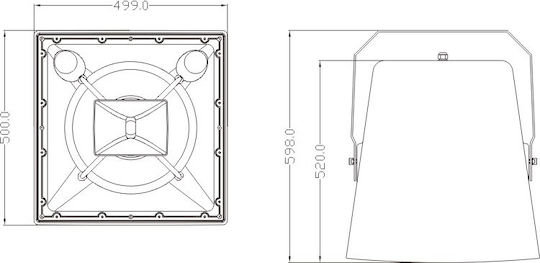 GloboStar Fdb Lt215t Παθητικό Επιτοίχιο Ηχείο 400W (Τεμάχιο) Λευκό