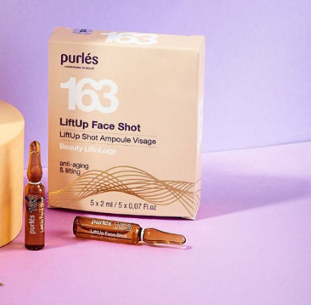 Purlés 163 LiftUp Serum pentru Față cu Vitamina C și Niacinamidă pentru Strălucire și Tonifiere 5x2ml