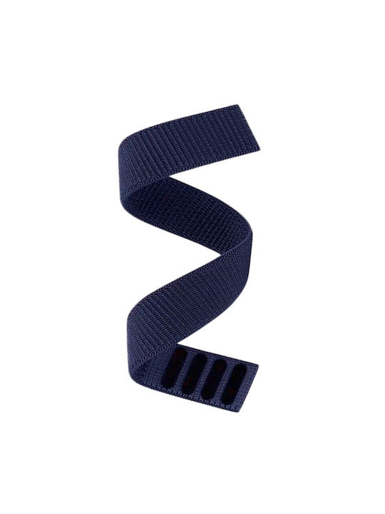 Best Accessories Velcro Nylon Strap Navy Garmin Fenix 5x 6x 7x 8 51mm