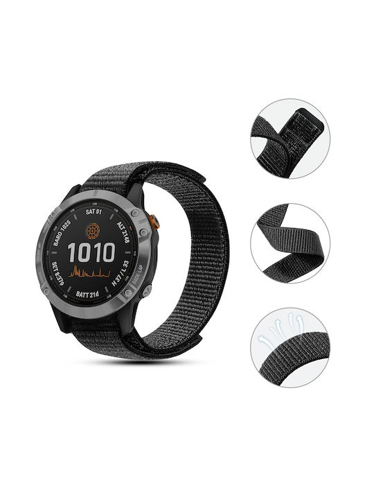 Best Accessories Velcro Nylon Strap Navy Garmin Fenix 5x 6x 7x 8 51mm