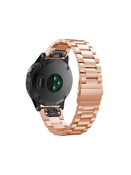 Best Accessories Strap Stainless Steel Golden Rose Garmin Fenix 5s 6s 7s 8 43mm