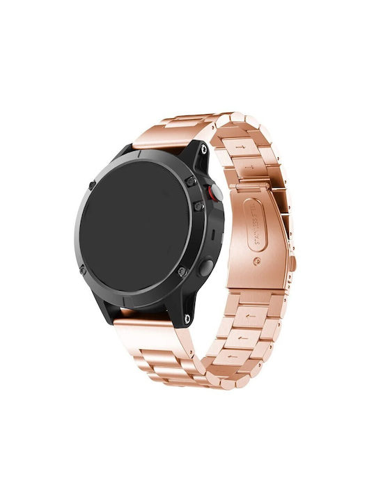 Best Accessories Strap Stainless Steel Golden Rose Garmin Fenix 5s 6s 7s 8 43mm