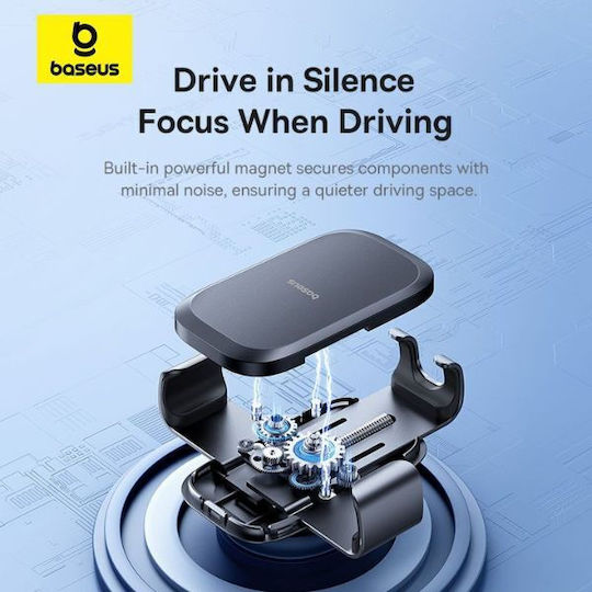 Baseus Metal Age Go Suport Auto pentru Telefon 4.7" - 6.5" cu cârlige reglabile Neagră