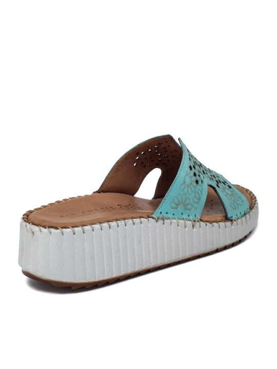 Anatomic Women's Leather Platform Shoes Blue