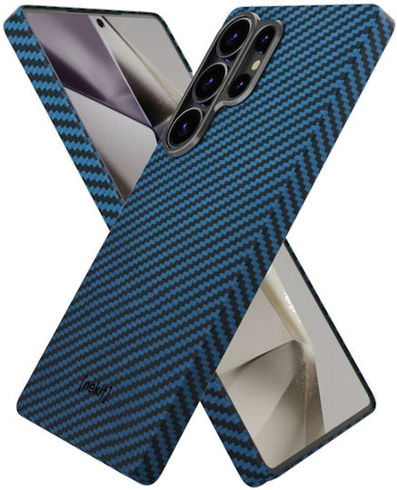 Nekit Umschlag Rückseite Aramid Fiber 1mm Blau (Galaxy S25 Ultra,Samsung S25 Ultra)