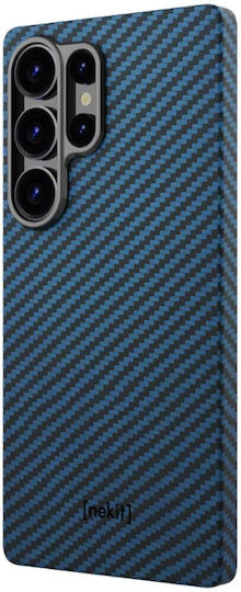 Nekit Umschlag Rückseite Aramid Fiber 1mm Blau (Galaxy S25 Ultra,Samsung S25 Ultra)