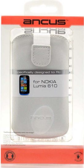 Ancus Задна корица Кожа Бял (Lumia 532)