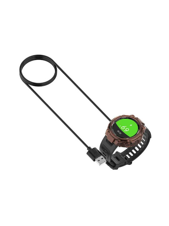 Techsuit Wearable Charger Amazfit T-Rex, GTR 42mm, GTR 47mm, GTS Blackς