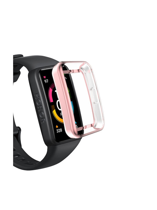 Калъф Силиконов Калъф в Розов цвят за Honor Band 6
