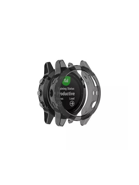 Beste Zubehör Silikonhülle in Schwarz Transparent für Garmin Fenix 6 6 Pro Beste Zubehör Silikonhülle in Schwarz Transparent für Garmin Fenix 6 6 Pro