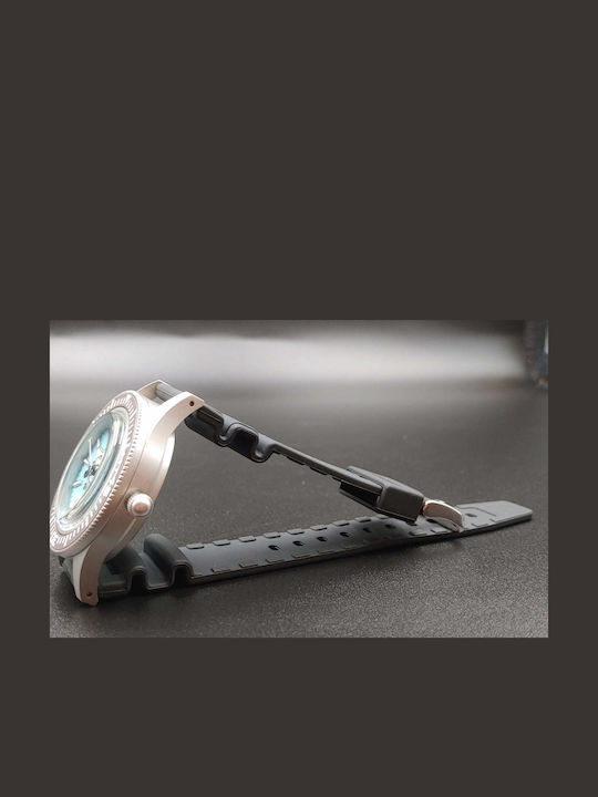 Aion Men's Watch Battery with Gray Rubber Strap