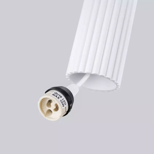 Sollux Karbon 2 Lustră Alb cu Dulie GU10 30x6.5x90cm.