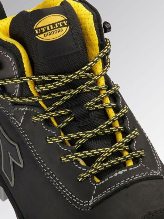 Utility Diadora Αδιάβροχο Μποτάκι Ασφαλείας Μαύρο Classic Mid S3s Fo Sc Lg Sr En Iso 20345:2022 181021