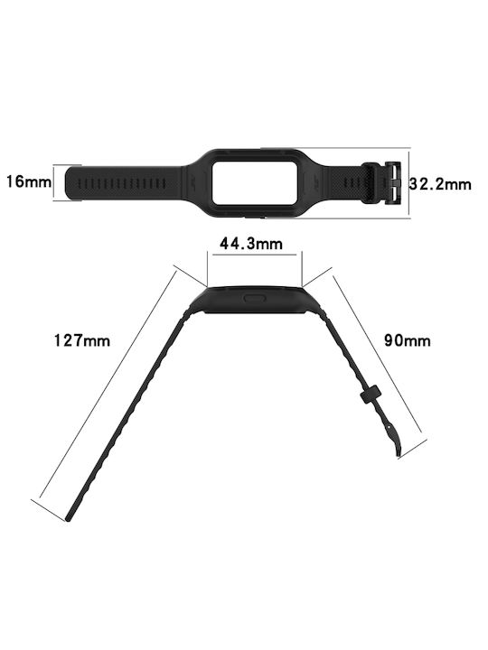 Huawei Band 8 7 Ενσωματωμένη Ζώνη Σιλικόνης Μονόχρωμη Λευκό