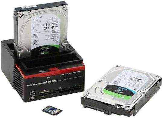 Docking Station for 2 Hard Drives SATA 2.5" / 3.5" with Connection USB 2.0 (320167)