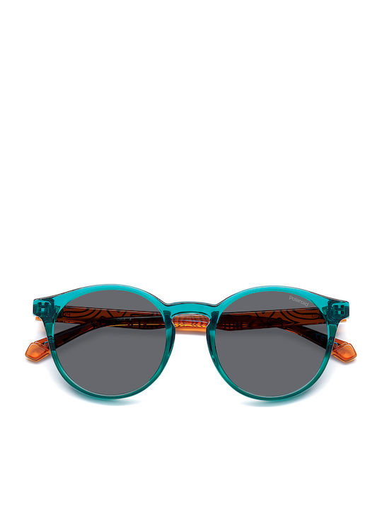 Polaroid Round Kids Sunglasses with Polarized Green Lenses