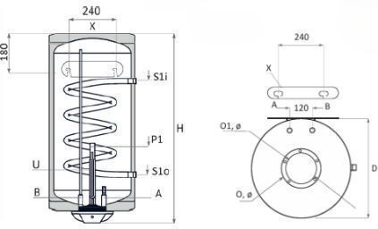 Bartec Ηλεκτρομπόιλερ 100lt Glass Κάθετο 4kW