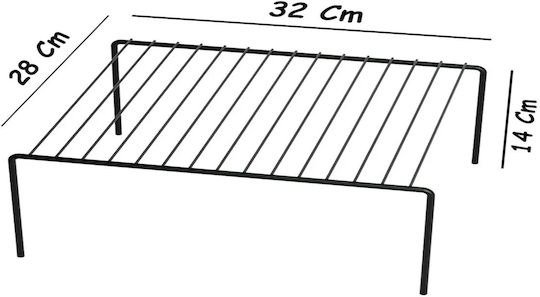 Femmit Cupboard Shelf Metal 28x30x14cm Black