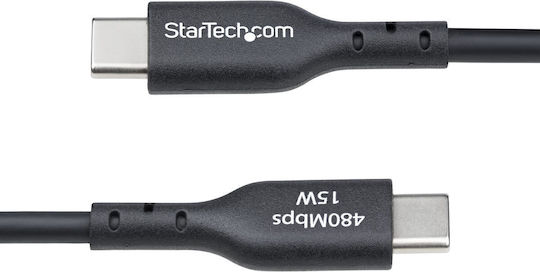 StarTech USB 2.0 Cable USB-C male - USB-A Μαύρο 2m USB2AC2MNC
