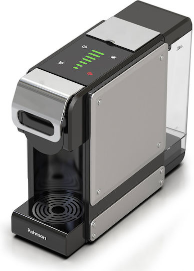 Rohnson Multifunktionale Multicapsule 3 in 1 Automatische Espressomaschine 1450W Druck 19bar Gray