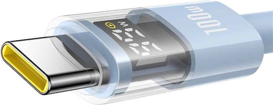 Baseus Редовна USB 2.0 Кабел USB-C мъжки - USB-A мъжки 100W Син 1м (P10382701311-00)