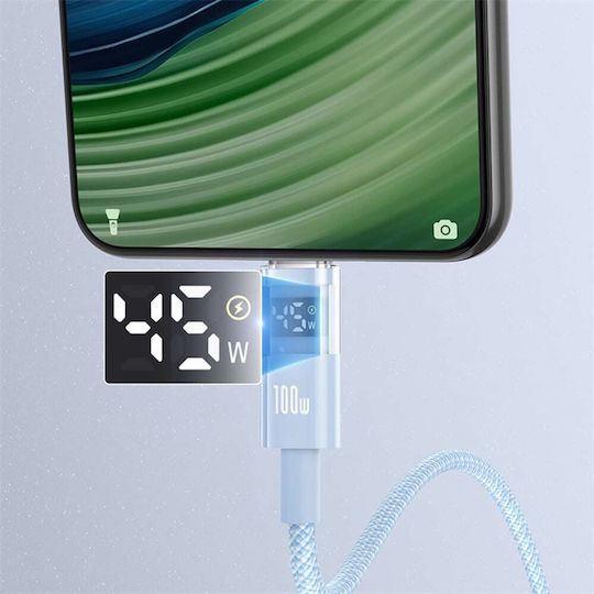 Baseus Редовна USB 2.0 Кабел USB-C мъжки - USB-A мъжки 100W Син 1м (P10382701311-00)
