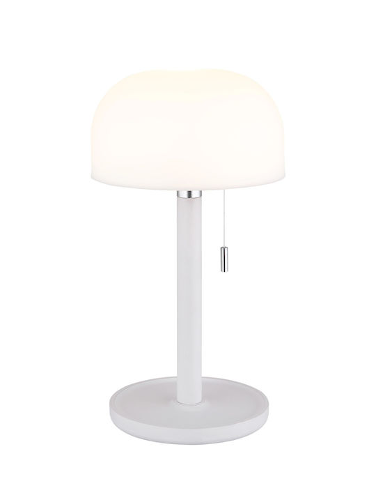 Globo Lighting Πορτατίφ με Λευκό Καπέλο και Βάση