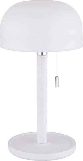 Globo Lighting Tischlampe mit Weißem Hut und Basis