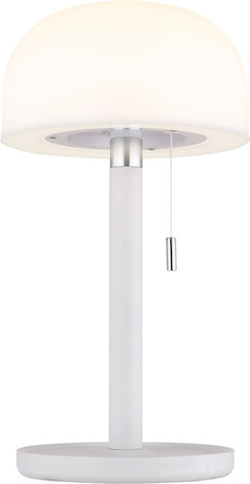Globo Lighting Tischlampe mit Weißem Hut und Basis