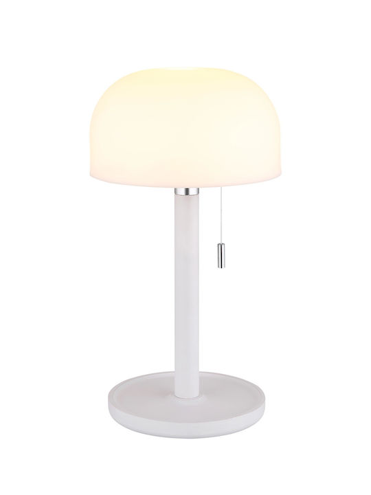 Globo Lighting Πορτατίφ με Λευκό Καπέλο και Βάση