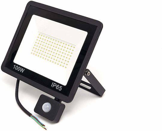 Προβολεας Led Αισθητηρα 100w 6500k 8000 Lumen