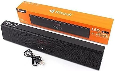 Kisonli LED-805 Ηχείο Bluetooth 20W με Ραδιόφωνο και Διάρκεια Μπαταρίας έως 8 ώρες Μαύρο