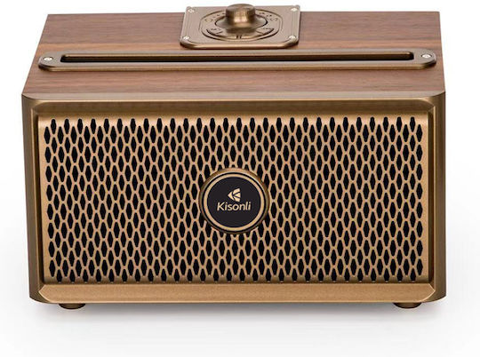 Kisonli G1 Bluetooth Speaker 20W with Radio and Battery Life up to 5 hours coffee