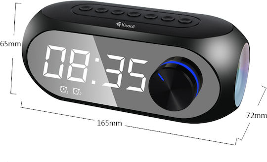 Kisonli LP-2S Bluetooth Speaker 5W with Radio and Battery Life up to 5 hours Black