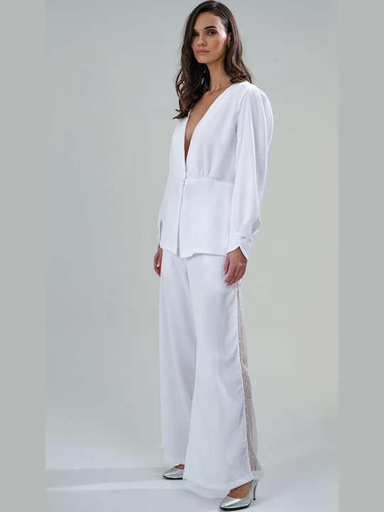 Sharks Bay Clothing Женски Креп Сако White
